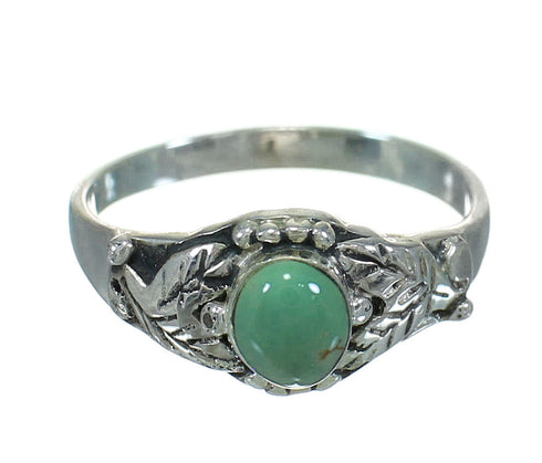 Turquoise Sterling Silver Southwestern Ring Size 6-3/4 YX81123